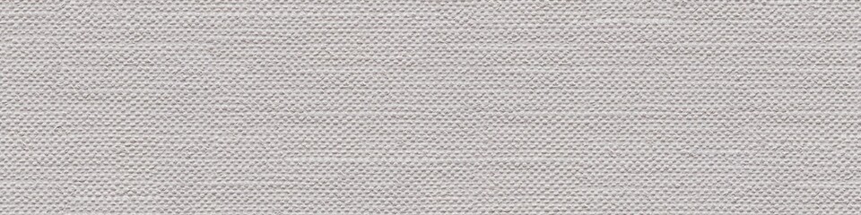 Linen canvas background in modern grey color for design work. Seamless panoramic texture.