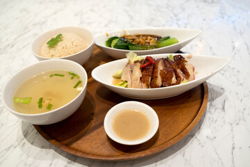 Grilled Chicken Rice with Stir Fried Vegetables