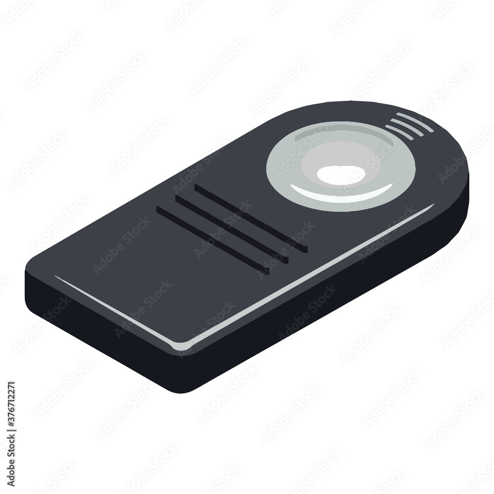 Poster camera remote control icon. isometric of camera remote control vector icon for web design isolated o