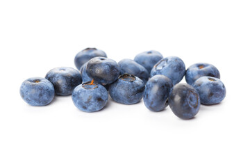 heap of blueberries isolated on white background