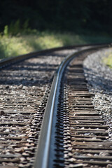 railroad tracks in the autumn