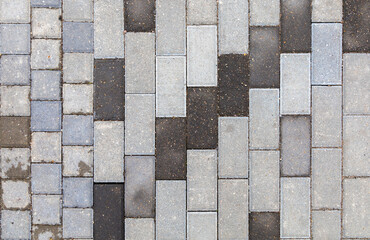 texture of stone paving black and gray tiles