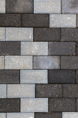 texture of stone paving black and gray tiles