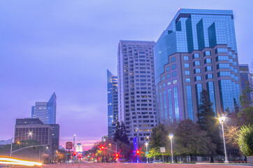 Fototapeta na wymiar Sacramento Skyline in the Morning