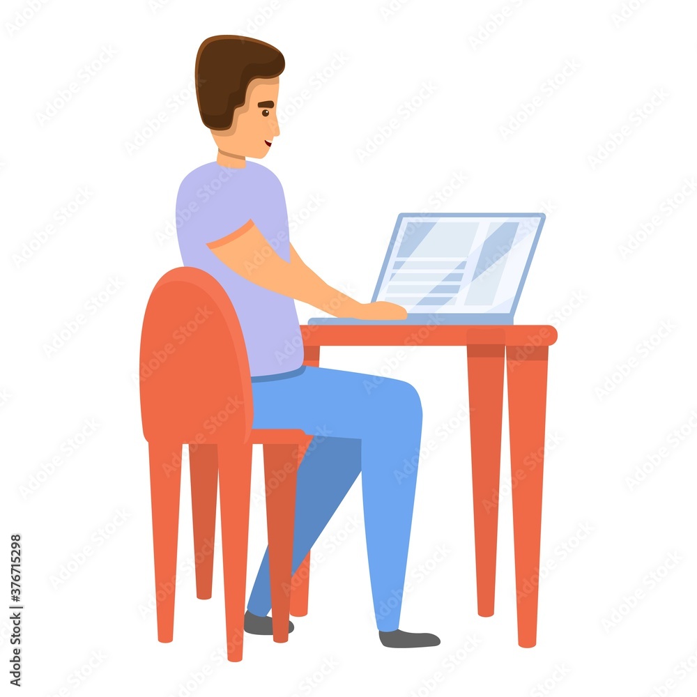 Poster home programmer icon. cartoon of home programmer vector icon for web design isolated on white backgr