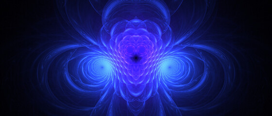 two swirl abstract blue energy surreal