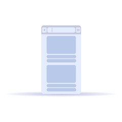 Window browser icon. Cartoon of window browser vector icon for web design isolated on white background