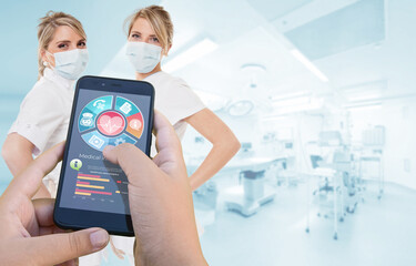 Health care app and medical staff