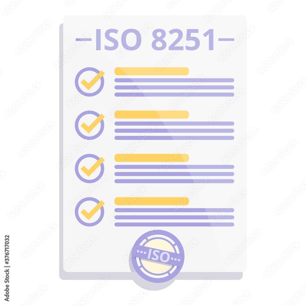 Poster form iso standard icon. cartoon of form iso standard vector icon for web design isolated on white ba