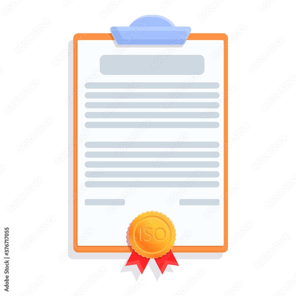 Poster test standard icon. cartoon of test standard vector icon for web design isolated on white background