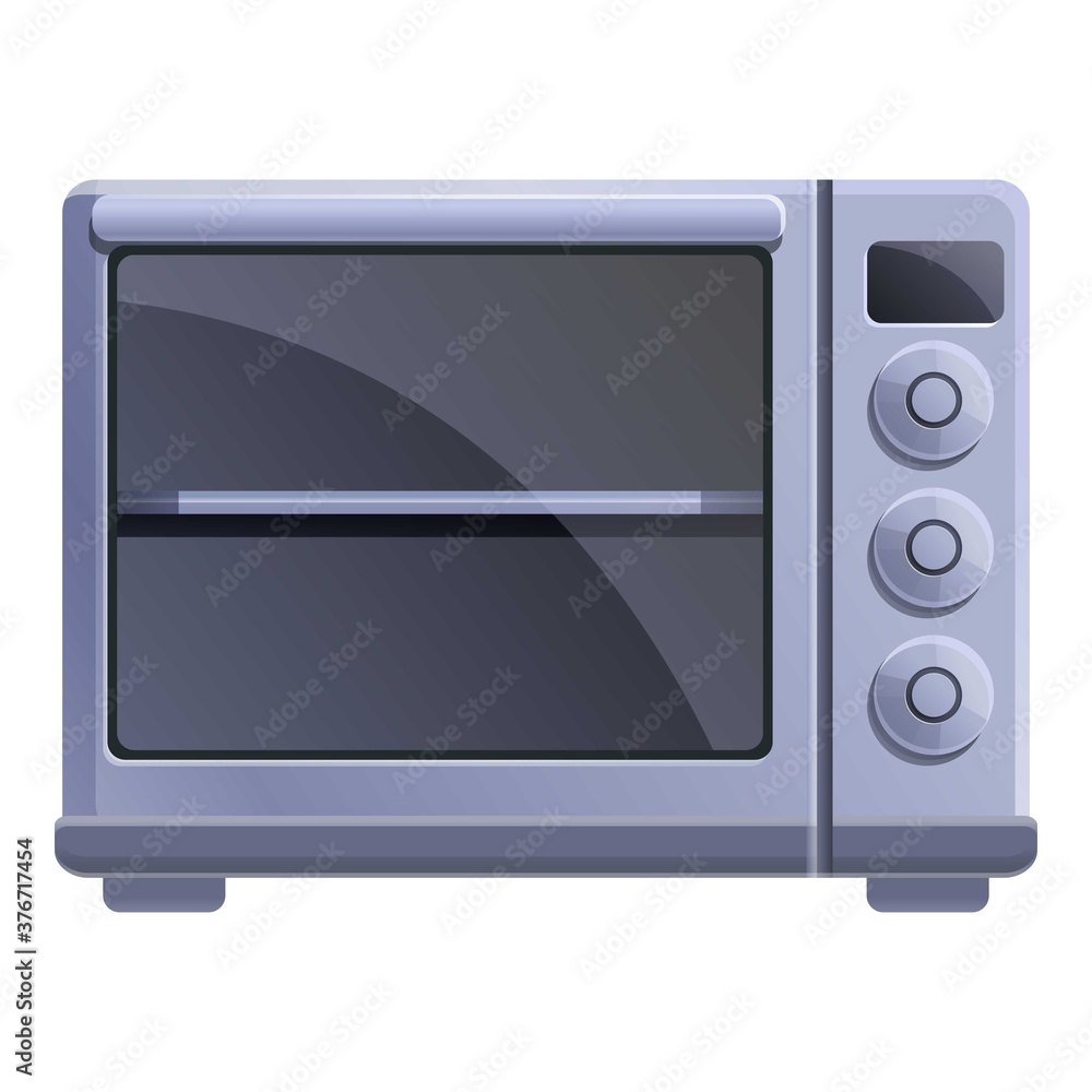 Poster temperature convection oven icon. cartoon of temperature convection oven vector icon for web design 