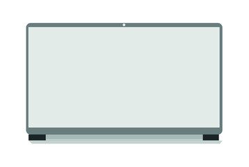 laptop computer with blank screen streeming  and online learning