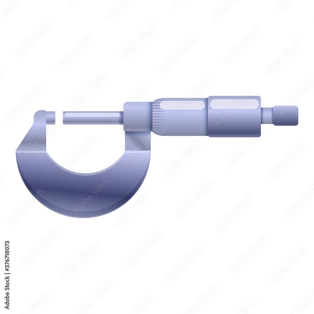 Poster control micrometer icon. cartoon of control micrometer vector icon for web design isolated on white 
