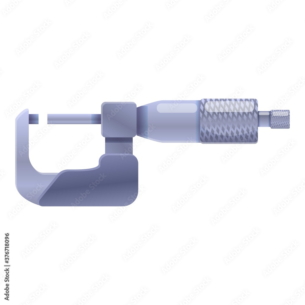 Aufkleber device micrometer icon. cartoon of device micrometer vector icon for web design isolated on white ba