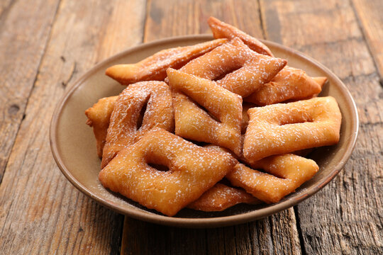 fried pastry- traditional french bugnes for canival