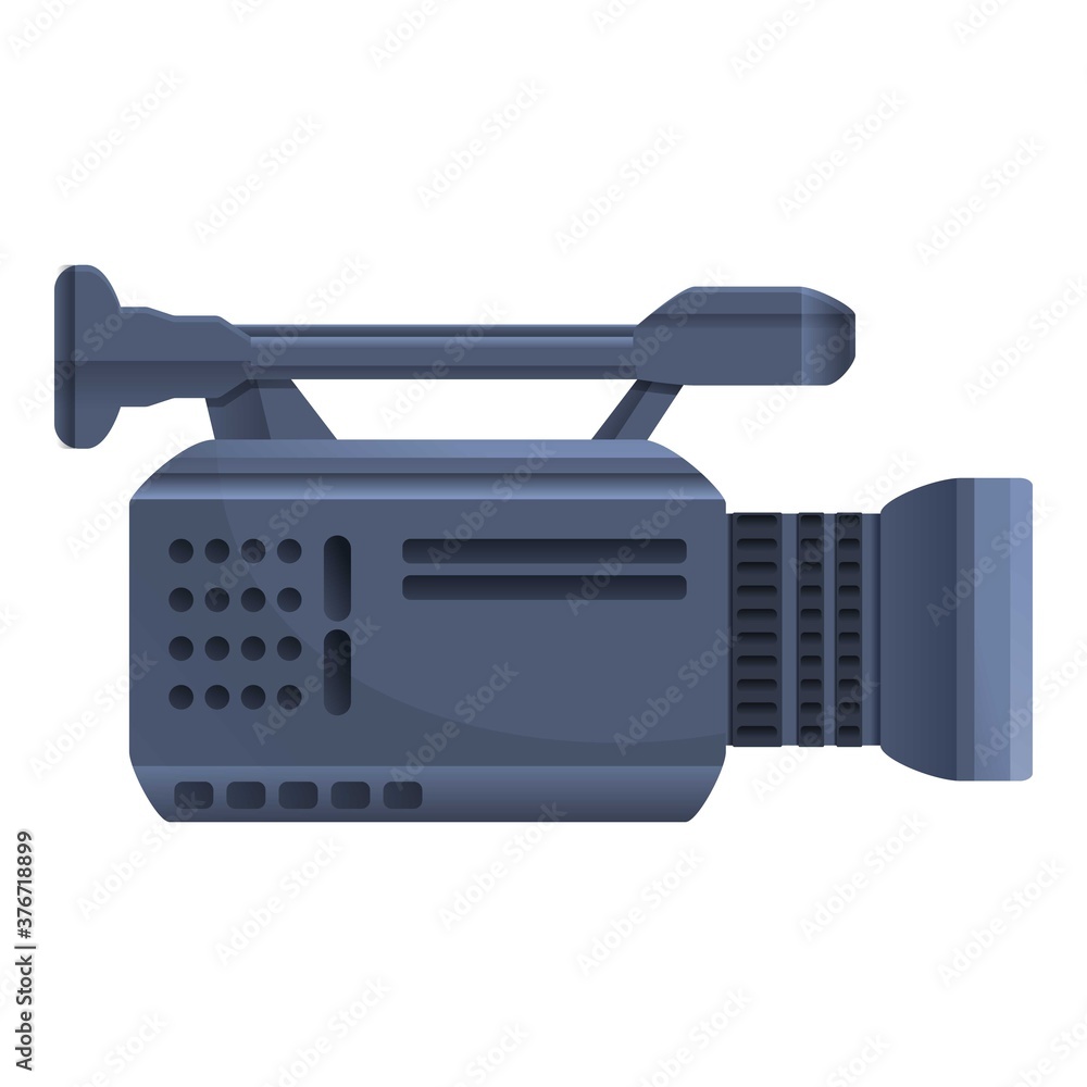 Poster frame camcorder icon. cartoon of frame camcorder vector icon for web design isolated on white backgr