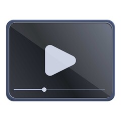 Online video editing icon. Cartoon of online video editing vector icon for web design isolated on white background