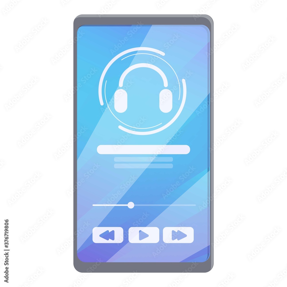 Poster playlist radio icon. cartoon of playlist radio vector icon for web design isolated on white backgrou