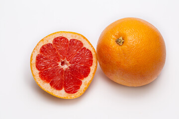 grapefruit on white background