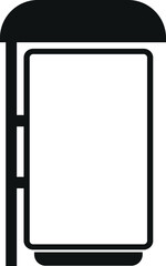 Billboard in Bus Icon vector