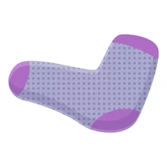 Selbstklebende Fototapeten Stylish sock icon. Cartoon of stylish sock vector icon for web design isolated on white background © nsit0108