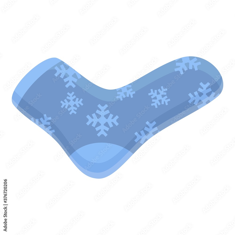 Poster snowflakes sock icon. cartoon of snowflakes sock vector icon for web design isolated on white backgr