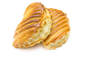 chaussons aux pommes isolé sur un fond blanc