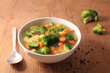 vegetable and broth- carrot, potato and carrot