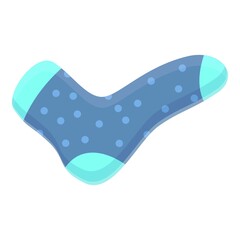 Dotted sock icon. Cartoon of dotted sock vector icon for web design isolated on white background