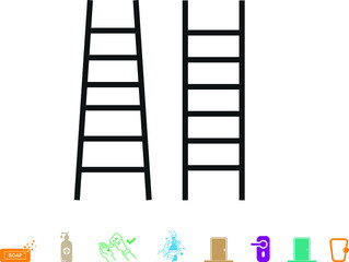 Simple Ladder Icon. climb icon vector