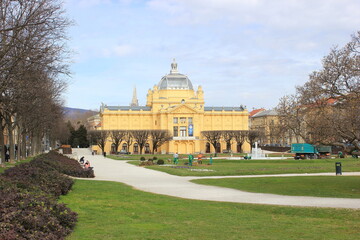 Obraz premium Zagreb: Die Kunsthalle im Ledeni Park