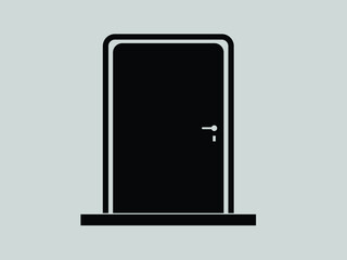 Modern Door Icon vector isolate