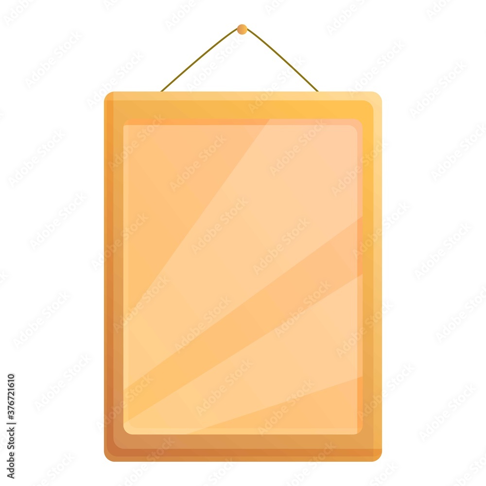 Poster rustic photo frame icon. cartoon of rustic photo frame vector icon for web design isolated on white 