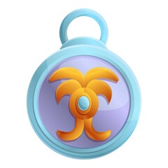 Necklace amulet icon. Cartoon of necklace amulet vector icon for web design isolated on white background