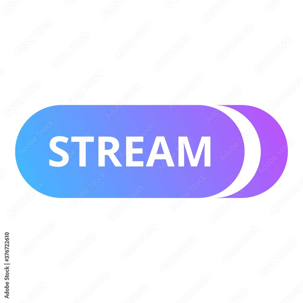 Poster stream icon. cartoon of stream vector icon for web design isolated on white background