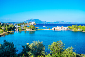Fototapeta na wymiar Datca Harbour view. Datca is populer tourist destination in Turkey.