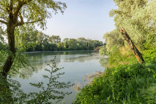 Panoramic view of the Tiber river in the countryside outside the city of Rome



































































