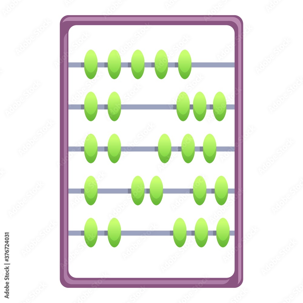 Poster calculate abacus icon. cartoon of calculate abacus vector icon for web design isolated on white back
