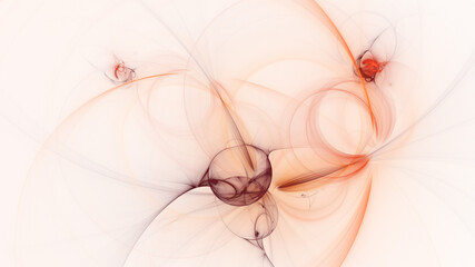 Abstract colorful orange fiery shapes. Fantasy light background. Digital fractal art. 3d rendering.