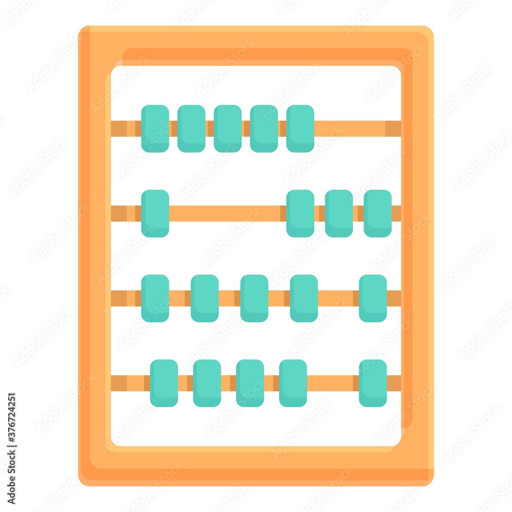 Poster frame abacus icon. cartoon of frame abacus vector icon for web design isolated on white background