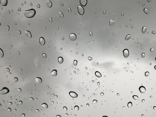 water drops on glass