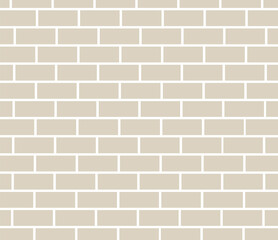 Decorative brick wall with light bricks. Vector illustration of a brick wall
