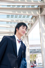 Fototapeta premium 笑顔の男子高校生ポートレート