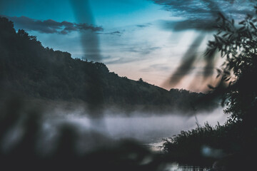 sunrise over the river