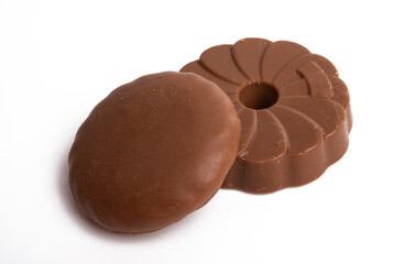 chocolate cookie isolated