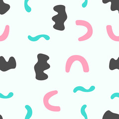 Seamless pattern with abstract shapes. Cute vector illustration.