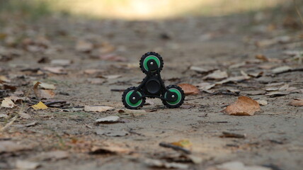 Сlose-up of spinner with blurred background