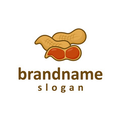 Peanut logo design vector