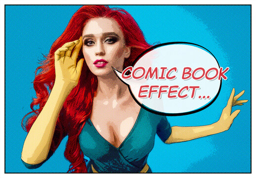 Comic Book Photo Effect Mockup