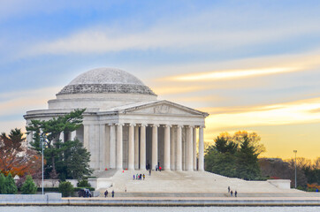 Washington D.C. in autumn - Jefferson Memorial in fall colors